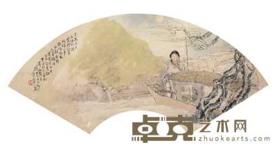 钱慧安 乙未（1895年）作 人物 镜心 18×52cm